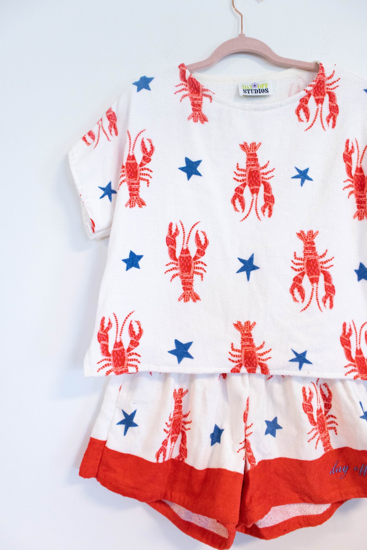 Lobster + Stars Terrycloth Matching Set - M