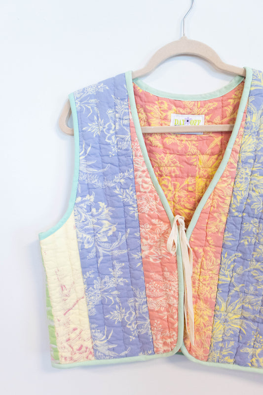 Upcycled Quilted Multicolor Vest