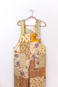 Upcycled Vintage Quilt Overalls – Patchwork Floral One of One