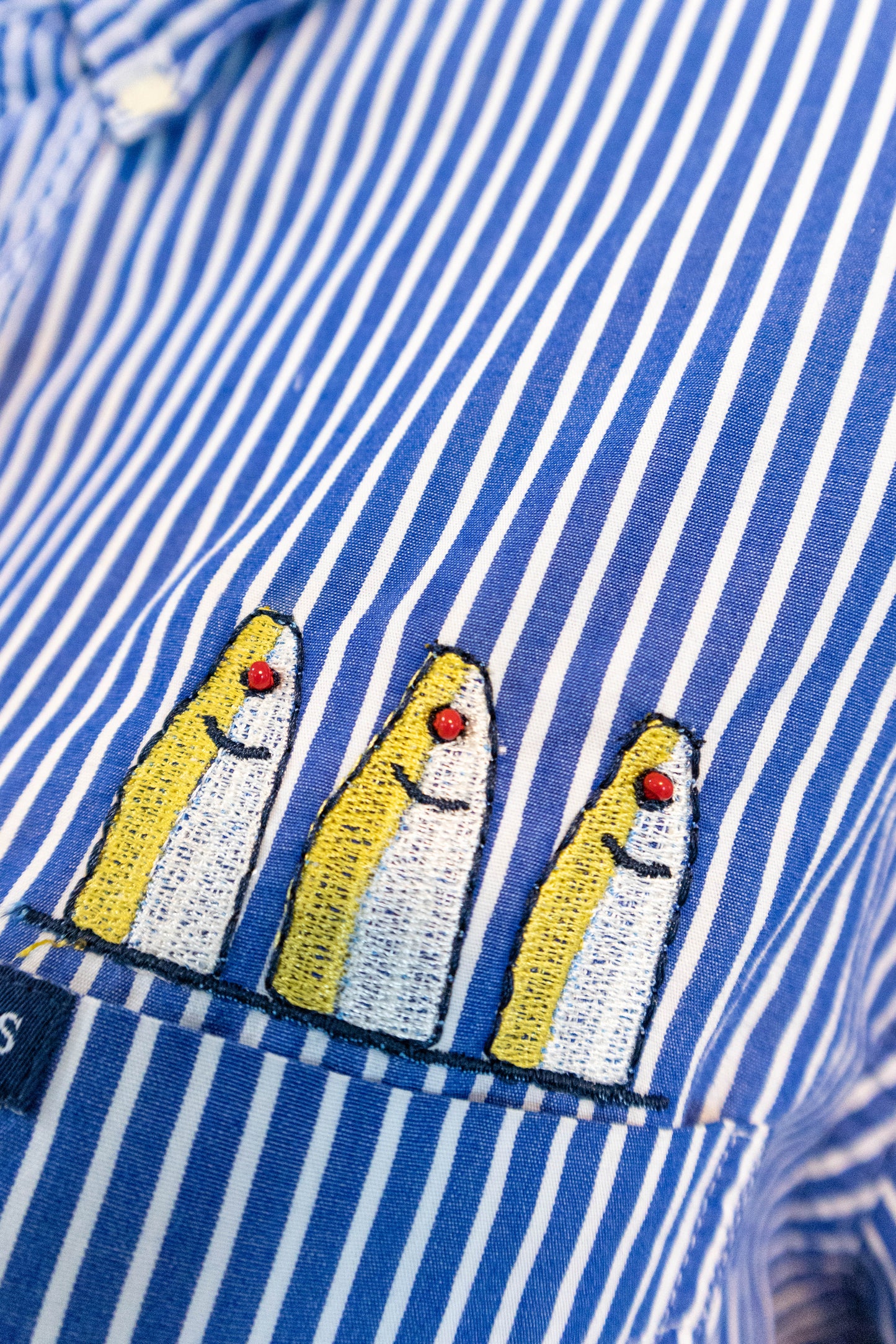 Sardine Squad - Upcycled Chaps Button Down