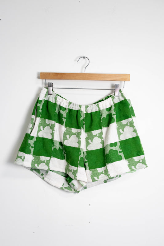 Upcycled Shamrock Check Shorts