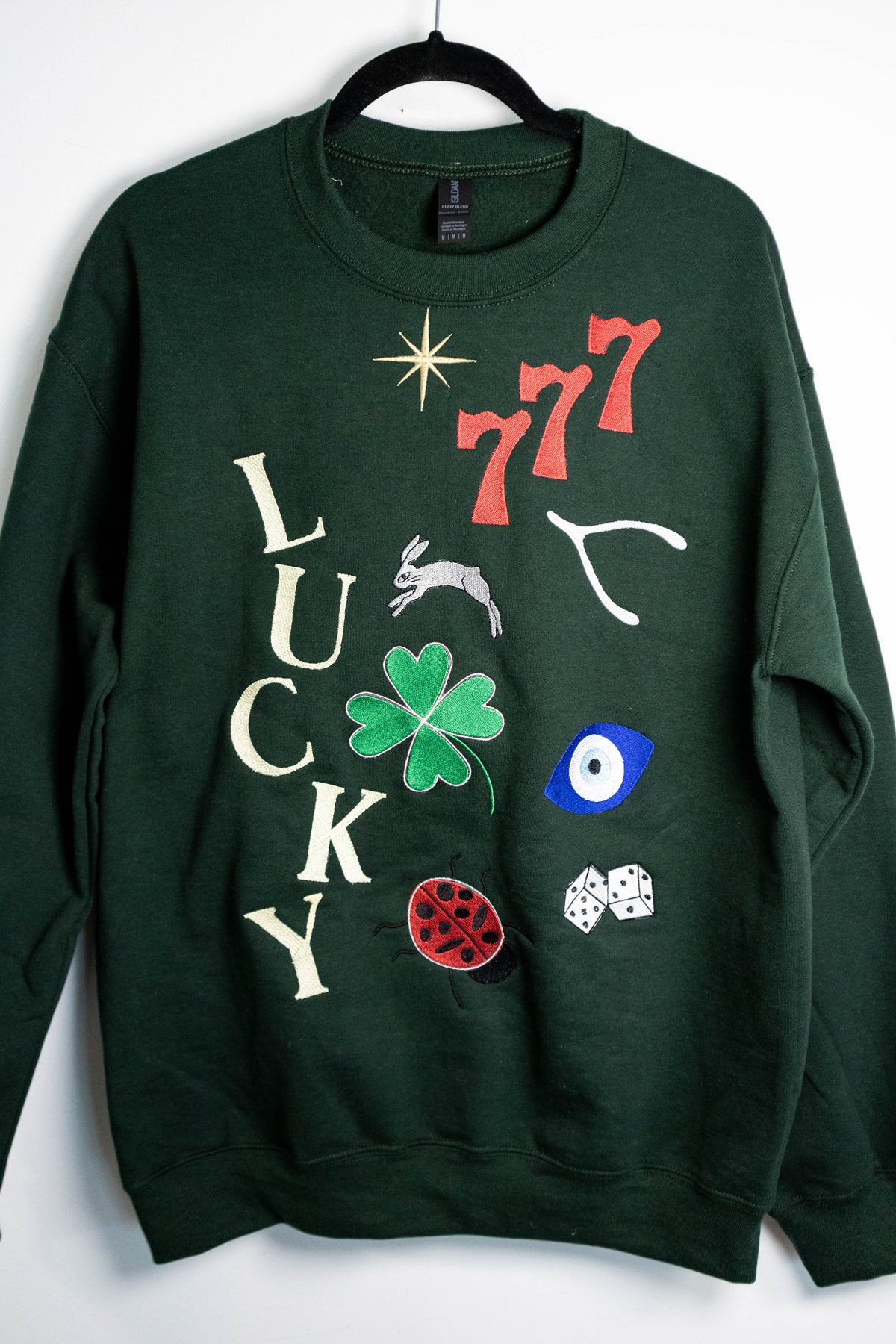 Lucky Icons Embroidered Crewneck