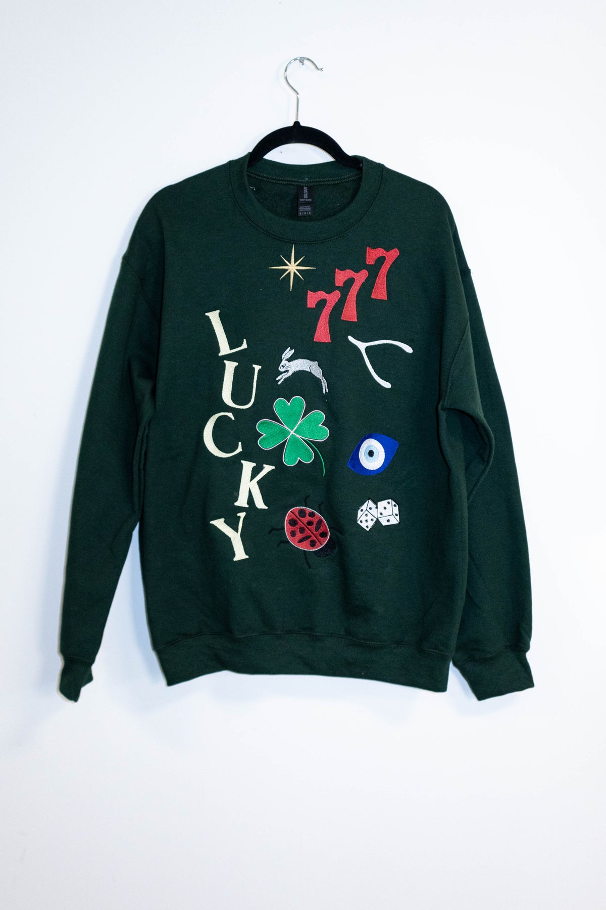 Lucky Icons Embroidered Crewneck